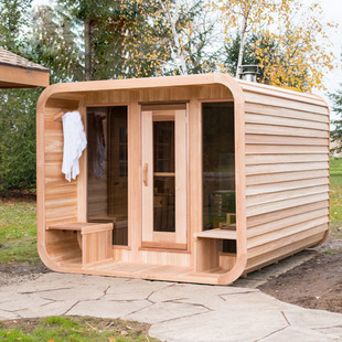 high quality Sequoia Outdoor Traditional Sauna Room Modern High-end Cube Electric Sauna Room