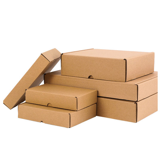Factory wholesale in stock packing paper box rectangular clothing packaging box t2 square three-layer flying machine box corrugated box