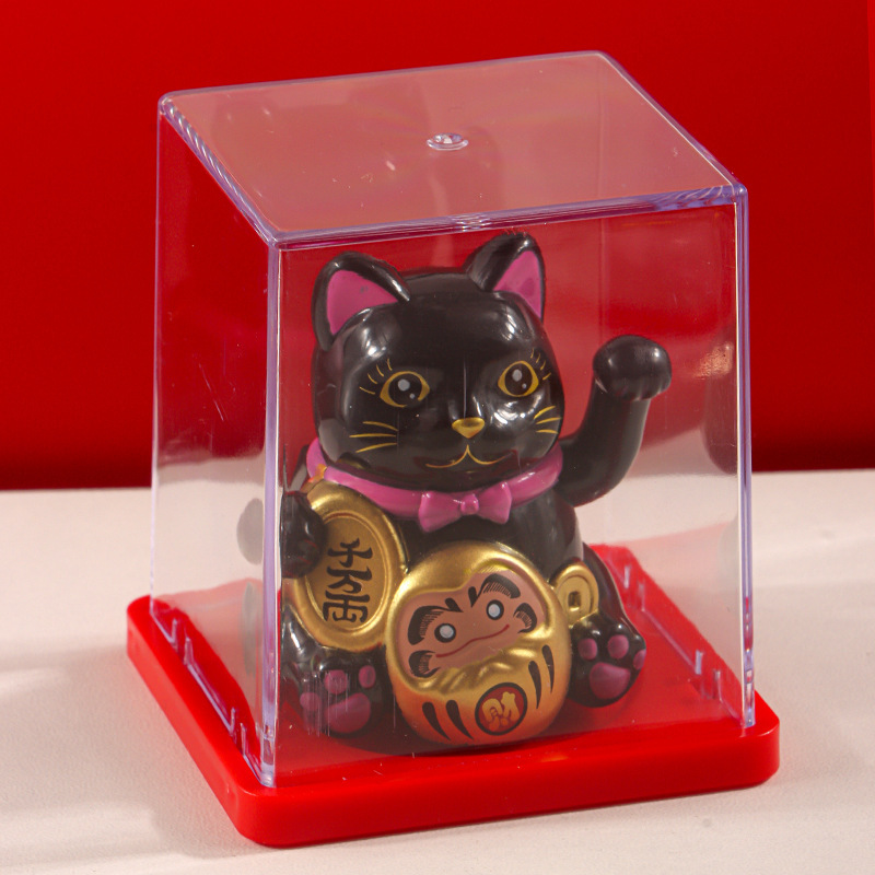 国境を越えた全国トレンドソーラー 2inch ミニ招き猫自動手振り縁起の良い家庭用車の中央制御装飾品ギフト|undefined