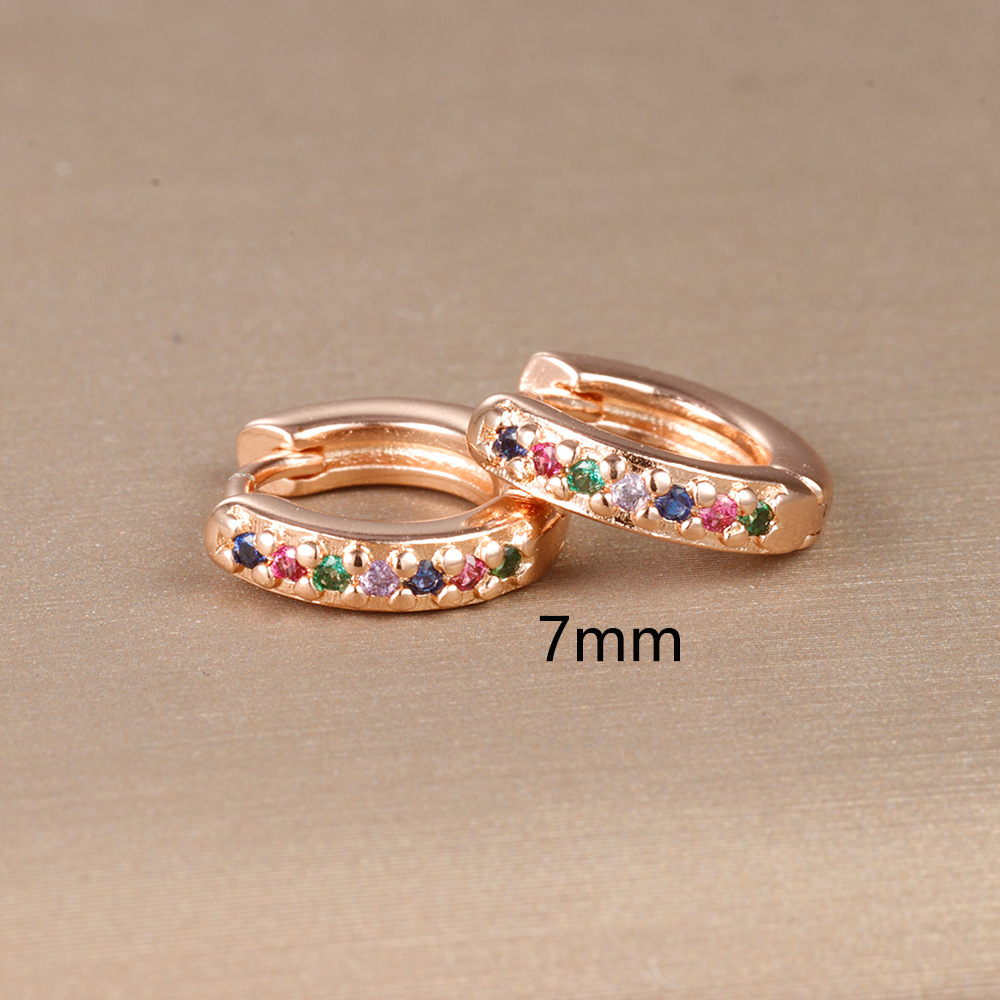 15g Weight Rhinestones Inlay Material Earrings Classification 1 Pair Quantity Daily Occasion Copper Material Geometric Pattern Women's Gender Plating, Inlay Design Simple Style Style 1 Pair Simple Style Geometric Plating Inlay Copper Rhinestones Earrings 17