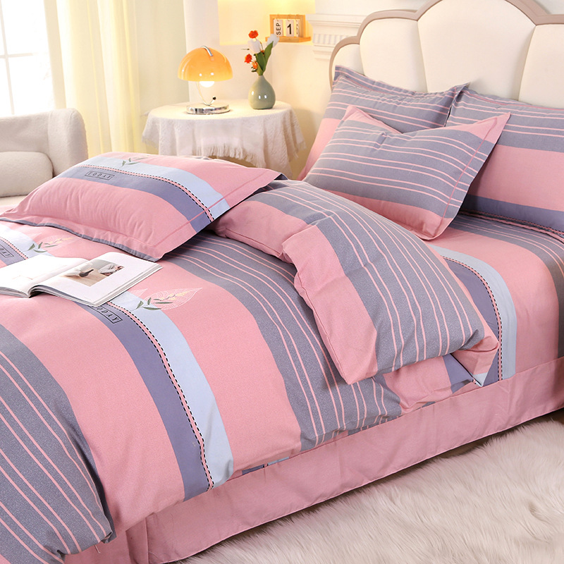 Algodón grueso molido cuatro piezas de sábanas cubiertas de ropa de cama de grado madre y bebé cuatro temporadas de tres piezas de algodón