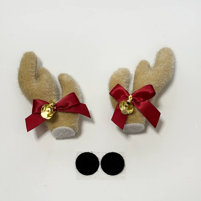 Motosiklet dəbilqələri, Antlers Elk Christmas Helmet - antler-red-bow-no-4