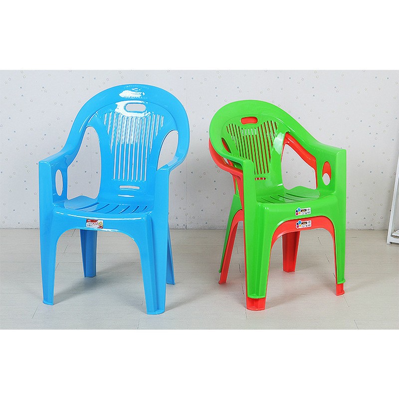 Factory Wholesale Adult Plastic Backed Armchair with Thick Outdoor Large Pavement Plastic Chairs and Benches for Restaurant Use Backed Chairs