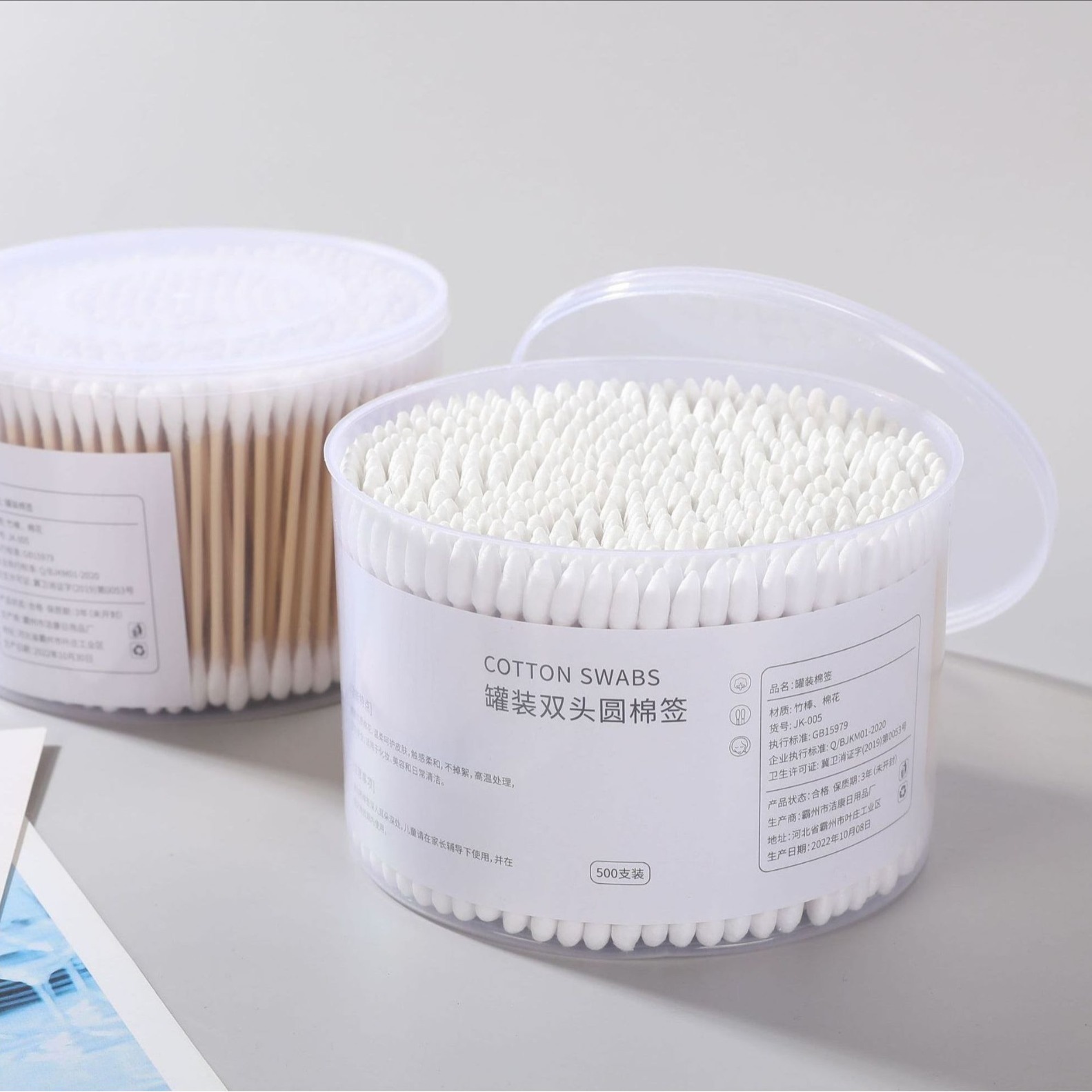 Hisopos de algodón desechables para limpieza de oídos, hisopos de algodón de doble punta, hisopos de algodón para maquillaje, bolas de algodón, venta al por mayor de fábrica, hisopos de algodón desengrasantes