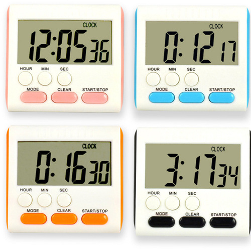 Multifunctional kitchen timer, student learning problem solving, Chinese and English electronic clock, digital reminder, stopwatch