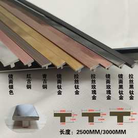 不锈钢实心T型装饰条木门收边条背景墙嵌入式t型条压边条包边条