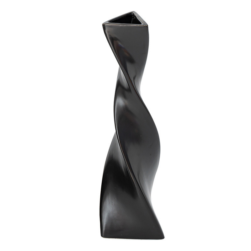 Ceramic Decorative Vase — Creative Twisted Design, Simple Elegant Accent, 21.75 cm