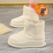 加绒雪地靴女2025冬季新款女鞋短筒保暖棉鞋厚底加绒加厚短靴马丁