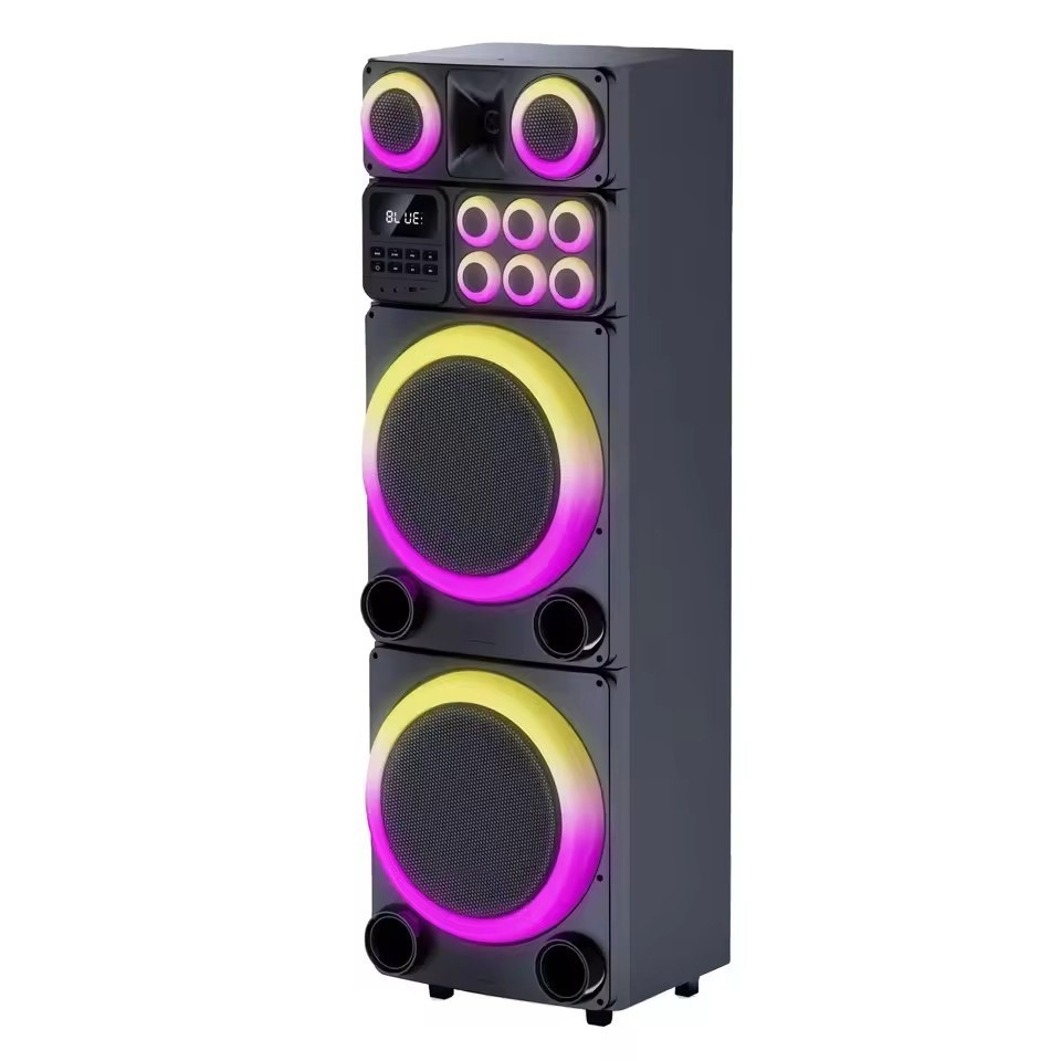 JBI doble 12 pulgadas * 3 100W Bluetooth acústico madera plástico combinado con 3X12 altavoces MDF placa de fiesta al aire libre LED