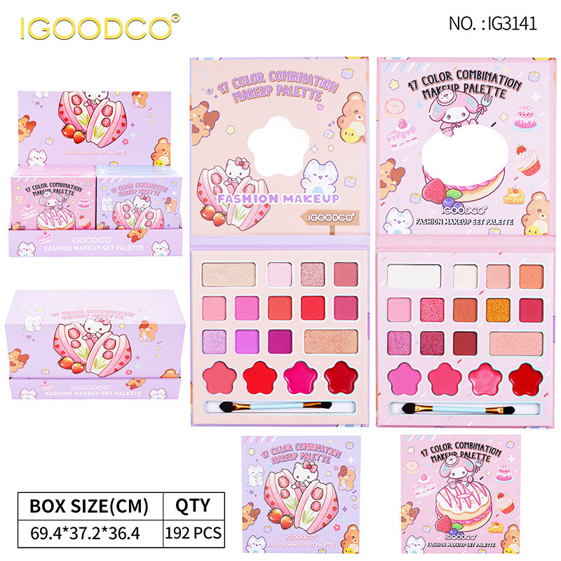 Comercio exterior transfronterizo nuevo diseño multicolor de dibujos animados encantador maquillaje de placas cos novato escalera cepillo espejo stock