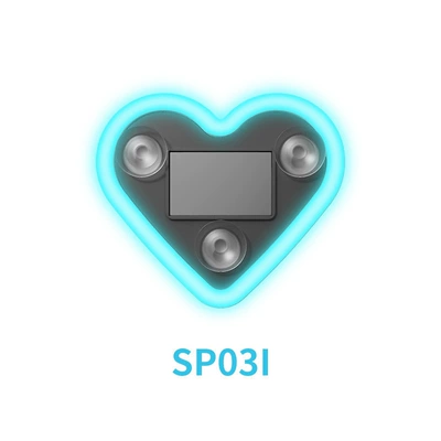 Other lights Heart-Shaped Car Led Ambient Light - ice-blue-solar-love-light-1-pack