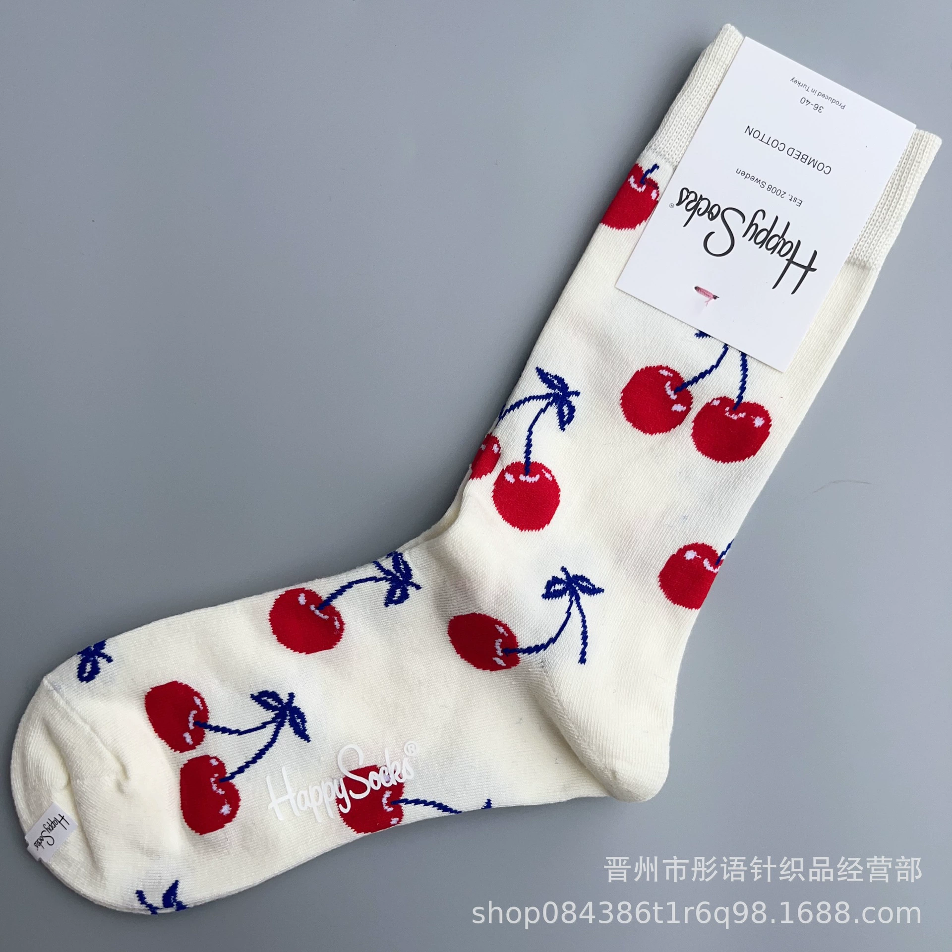 Чулки Happysocks женские скандинавские модные хлопковые гольфы средней высоты женские классические универсальные четыре сезона с животными