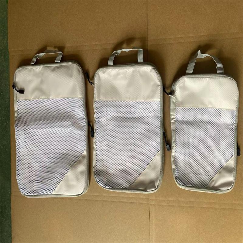 Viaje plegable bolsa de almacenamiento traje de malla visual equipaje trolley caso organizador bolsa