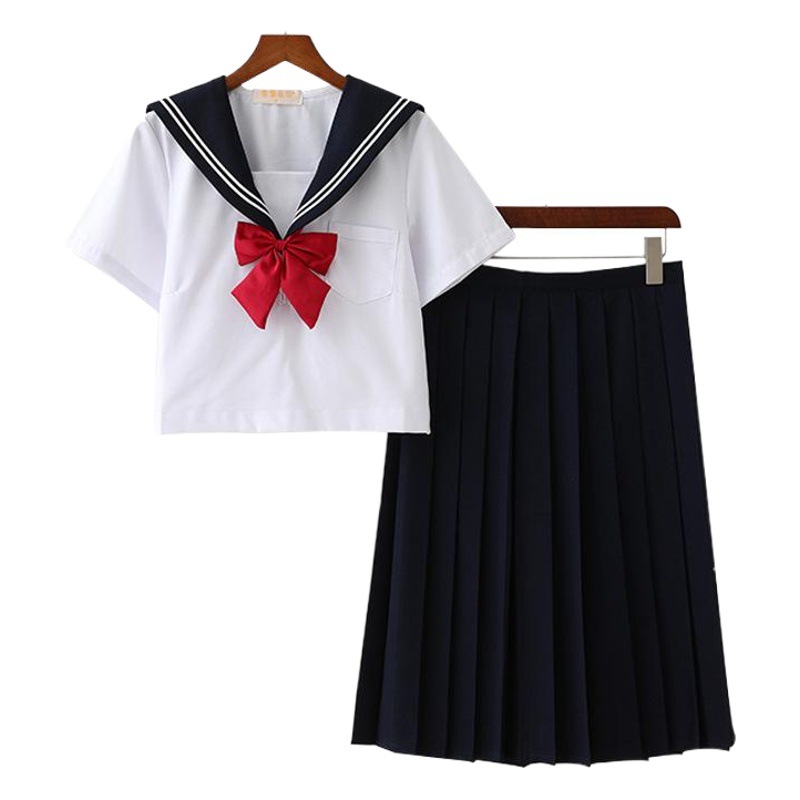 Pleated Skirt Japanese JK Uniform Genuine All-match School Pleated Skirt for Students Academic Style High Waist Black Navy Blue Pleated Skirt