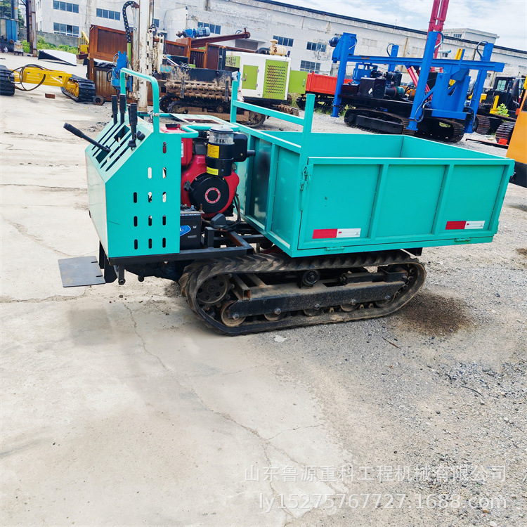 树苗栽种山地履带运输车 500kg履带式自卸车 农用翻斗车