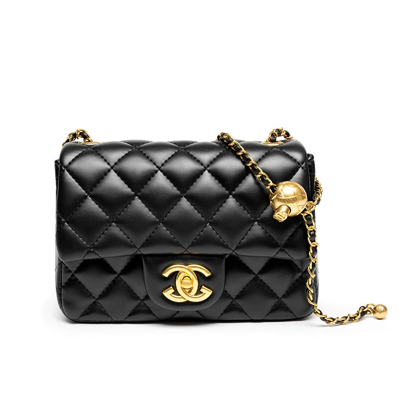 Маленькая сумка через плечо в стиле Chanel, ромбовидная стёжка, цепочка, 20×7×14 см