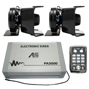 PA3000P5 car-mounted wireless siren and voice amplifier, electronic alarm, high-frequency speaker + black horn