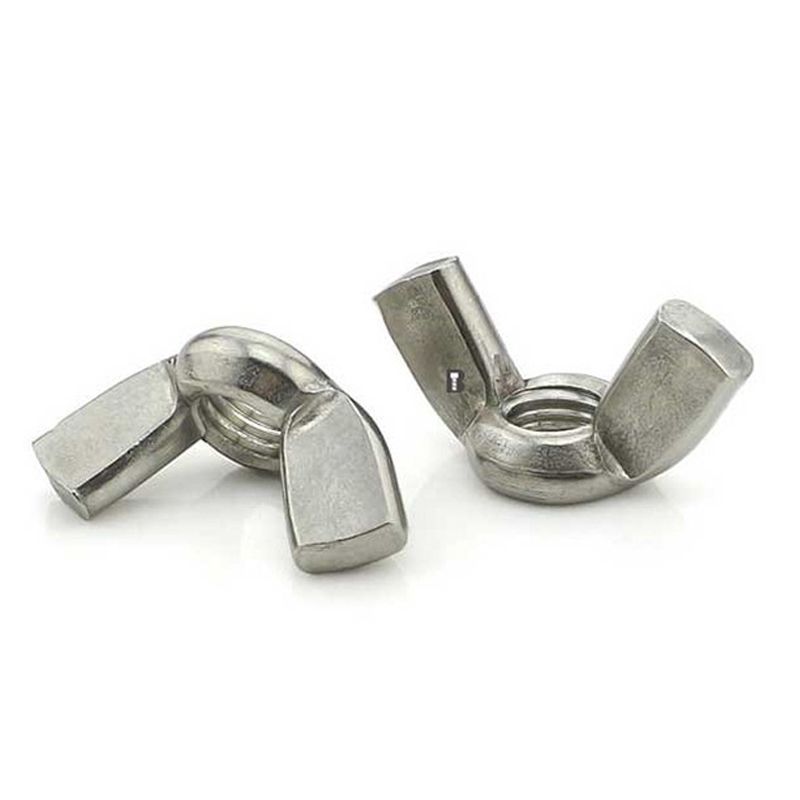 304 tuerca de mariposa de acero inoxidable chapado en blanco tuerca de corno de mariposa tornada a mano tuerca de tornillo M3M4M5M12