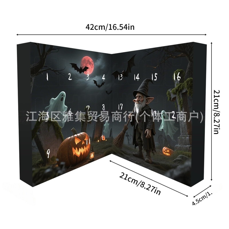新品Halloween Gnome Countdown Calendar万圣节侏儒倒计时日历|undefined