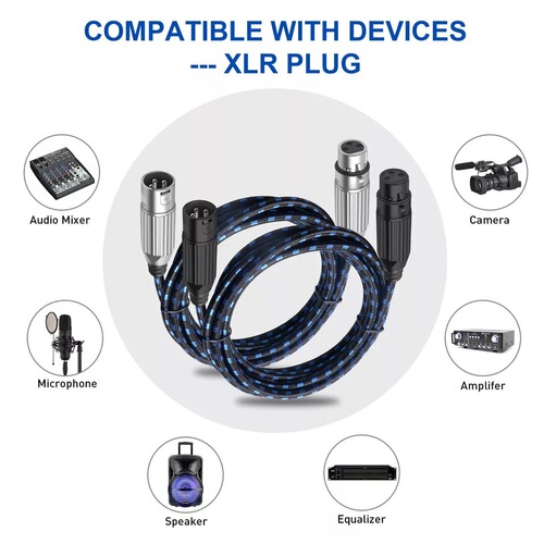 Factory Direct Sales Canon Male-to-Female Audio Cable KTV Amp Tuning Console Microphone Extension Cable Canon Microphone Cable