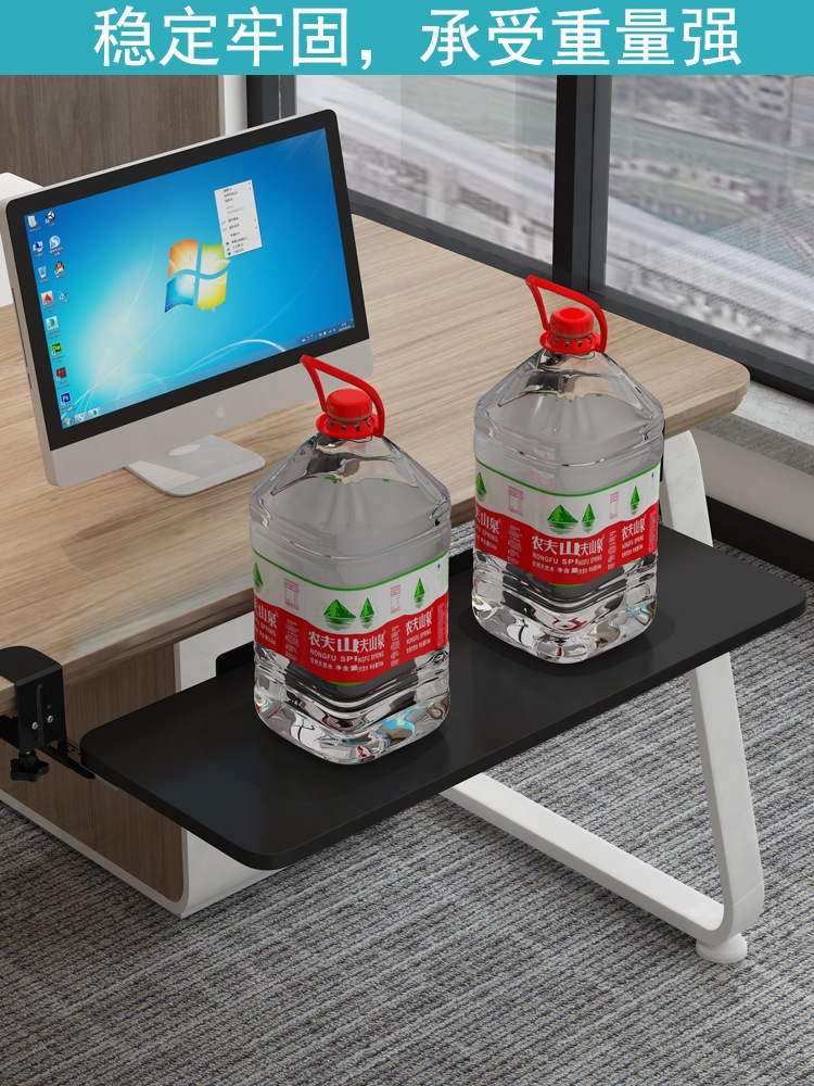 键盘托架免打孔抽屉架托免安装桌面滑轨夹桌下支架电脑鼠标收纳架