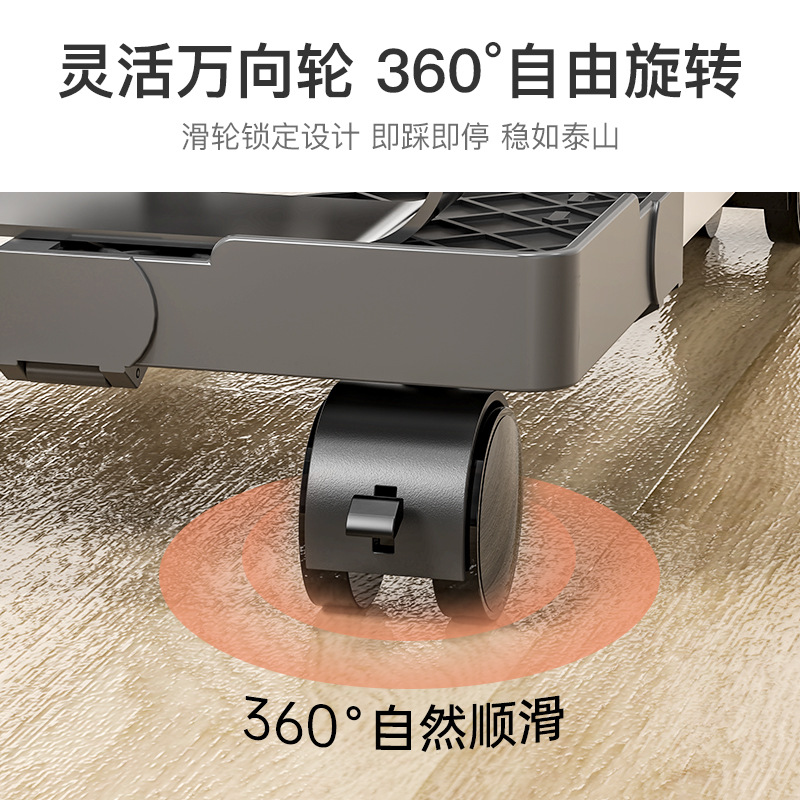 Soporte para ordenador para oficina en casa, móvil con ruedas, base de almacenamiento para carcasa, soporte telescópico, estante de almacenamiento simple