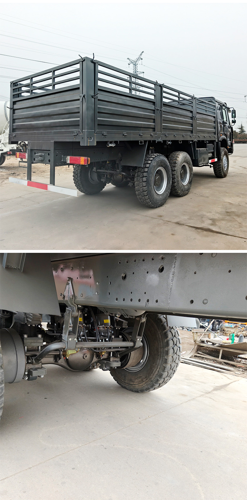 Howo high-rail dump truck for transporting soil and debris, self-loading box truck, poultry transport vehicle, and fence truck are available for test drive