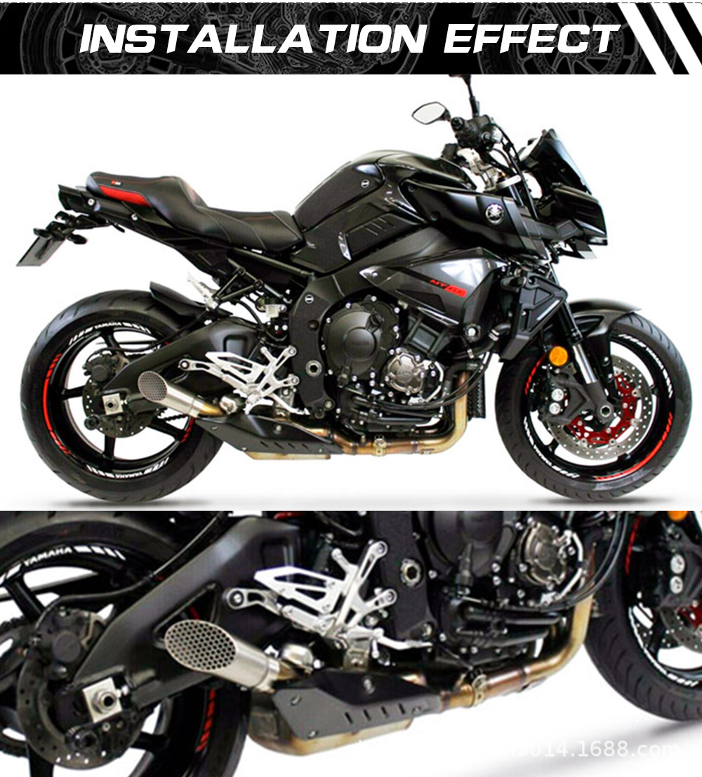 Suitable for Yamaha Mt10 Fz10 Exhaust Pipe Modification Stainless Steel Mesh Silencer 16-21 Years