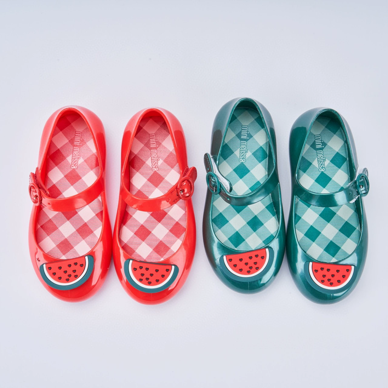 2025 новый melissa желе обувь Мелисса пляжные туфли для девочек сандалии лодочки арбуз клетчатые танцевальные туфли