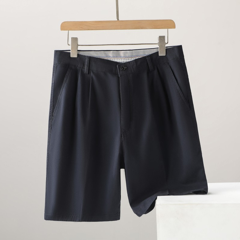 Pantalones cortos de algodón de mediana edad y ancianos de verano Pantalones cortos de algodón de cinco puntos pantalones cortos pantalones sueltos de cintura alta para hombres