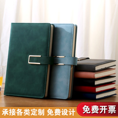 现货简约搭扣笔记本a5加厚商务办公记事本本子高颜值会议记录本PU