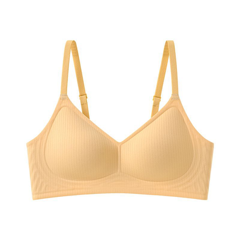 Sujetador push-up sin aros para otoño e invierno, copa fija, almohadilla de látex color piel, espalda hermosa, sujetador femenino que realza el escote, estilo japonés.