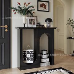 フランス式玄関テーブルの戸棚芸術は極めてシンプルな黒い装飾棚の廊下は壁に寄りかかっています。