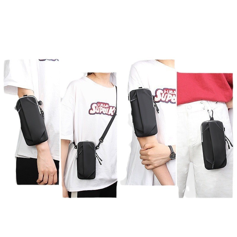 Bolsa multifuncional para braço e transversal, unissex, ideal para atividades físicas ao ar livre, ciclismo, corrida e uso casual._voghion.com