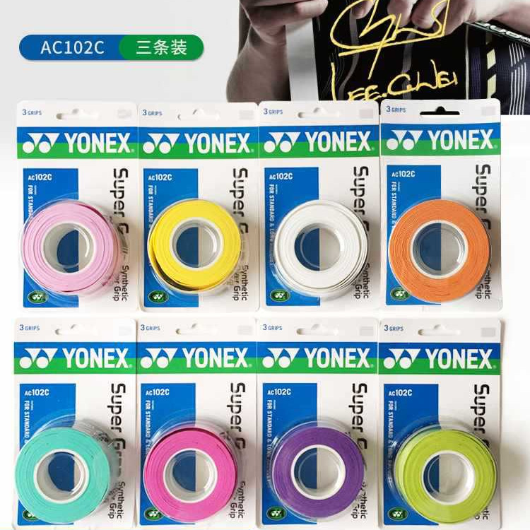 YY 배드민턴 라켓 핸드 접착제 테니스 미끄럼 방지 랩 벨트 땀 벨트 AC102C 3 팩 108EX 다른 풀 서클