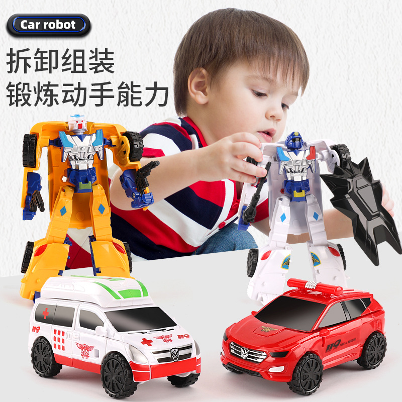 Authentic Kabao Car God Toy Children's Transformable Robot Model King Kong Swat Prophet Autobot