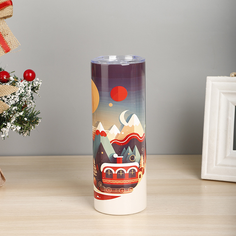 720g Weight Water Bottles Kitchen and drinking utensils Water Cup Event & Party Supplies 1 Piece Quantity Daily Occasion Stainless Steel Material Christmas Festival Cartoon Pattern Vacation Style Christmas Vacation Cartoon Stainless Steel Water Bottles 1 Piece 12