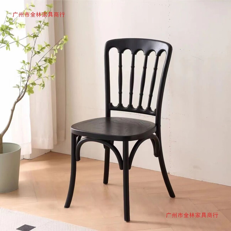 美式复古实木餐桌椅组合藤编椅法式白蜡木拿破仑咖啡厅甜品店椅子|undefined