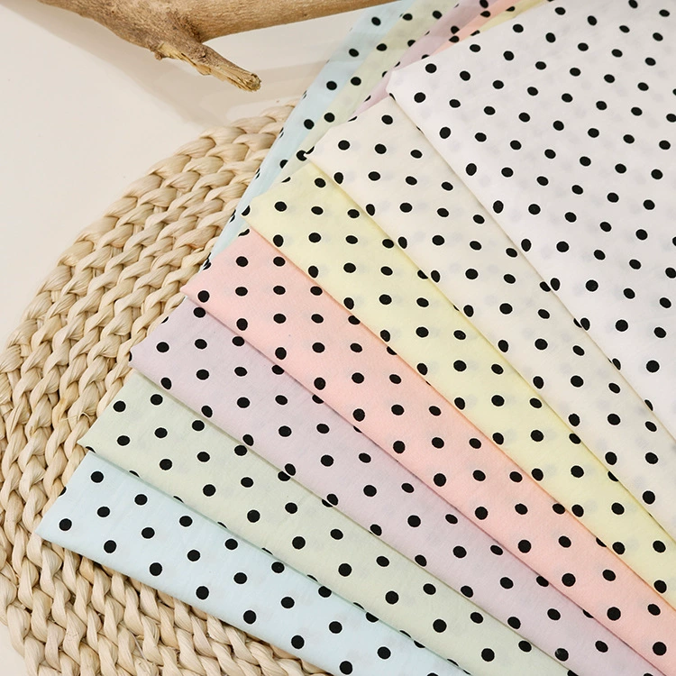 4 мм точка высокая плотность imitation tensile conventional classic small dot printed cotton cloth pure cotton woven flat cloth printed cloth