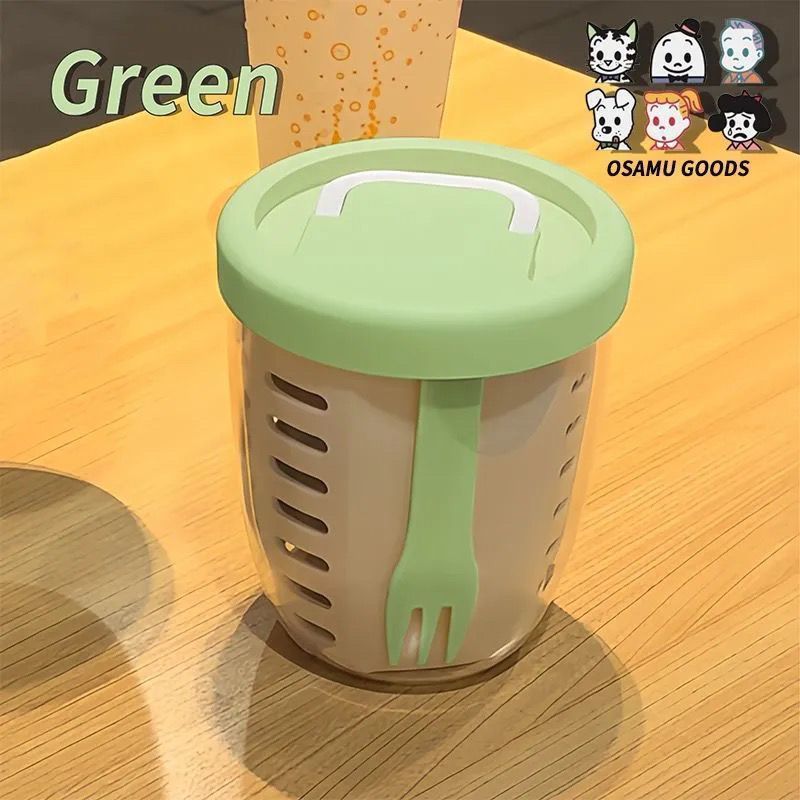 AAAA+[넵튠 그린] 과일컵 + 과일포크 - 2개 구매