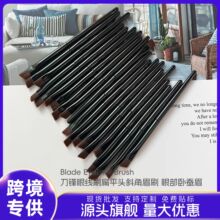 刀锋眼线刷扁平头斜角眉刷眼部卧蚕眉化妆刷精细眼睑刷精细刷头