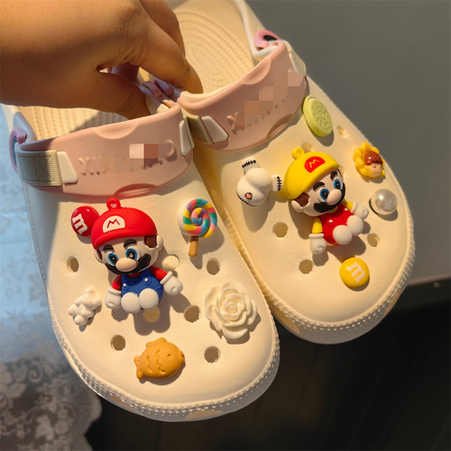 New 3D Cartoon Dog Mali Crocs Shoe Flower Accessories DIY Slippers Accessories Biscuit Lollipop Decoration