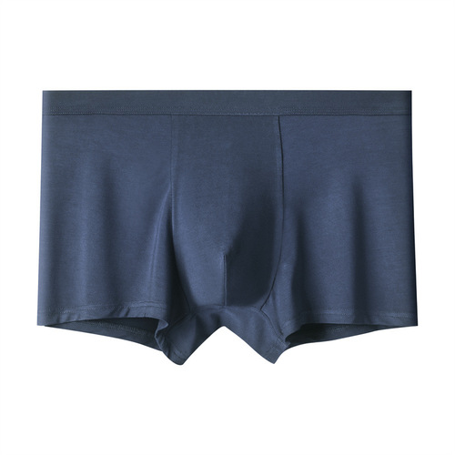 Underwear Men's 60s Modal Breathable Lightweight Boxer Briefs Men's Antibacterial Anti-hippinch Seamless Shorts Wholesale