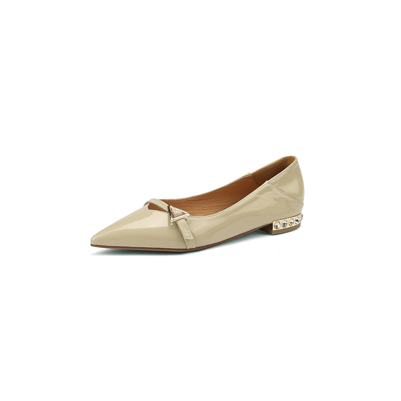 CHIKO Waleria Pointy Toe Block Heels Mary Jane Flats