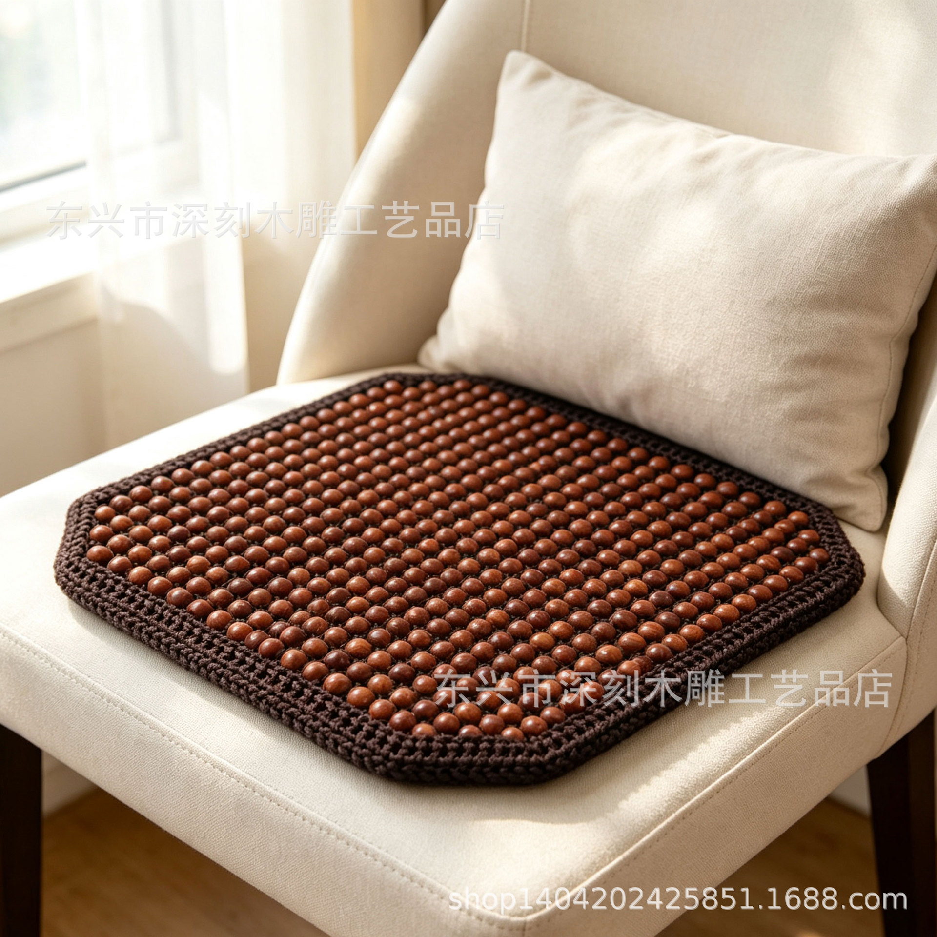 Burmese rosewood bead car seat cushion, summer breathable sofa cooling pad, natural wood beads, universal seat cushion for all seasons