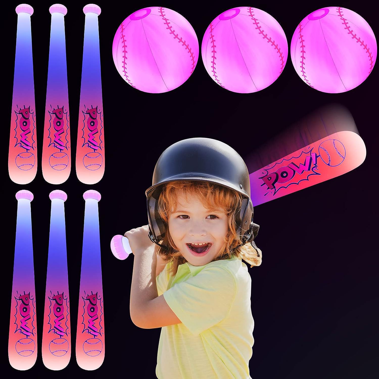 Luminous inflatable baseball bat swimming pool toy game children outdoor toy gift beach party Interactive New Product