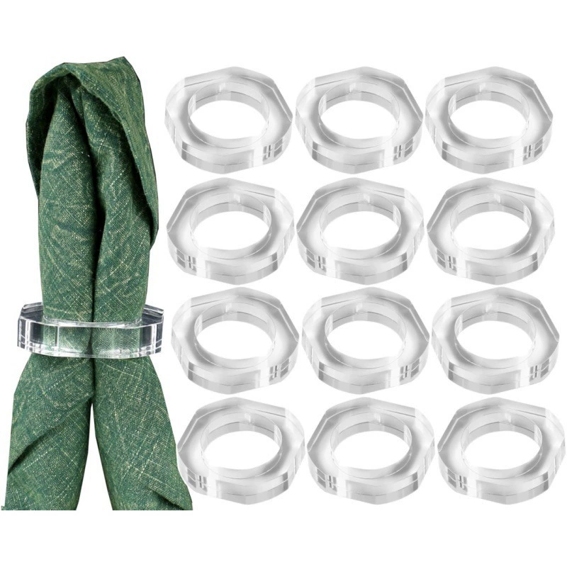 Прозрачная акриловая свадебная вечеринка с салфетками и салфетками