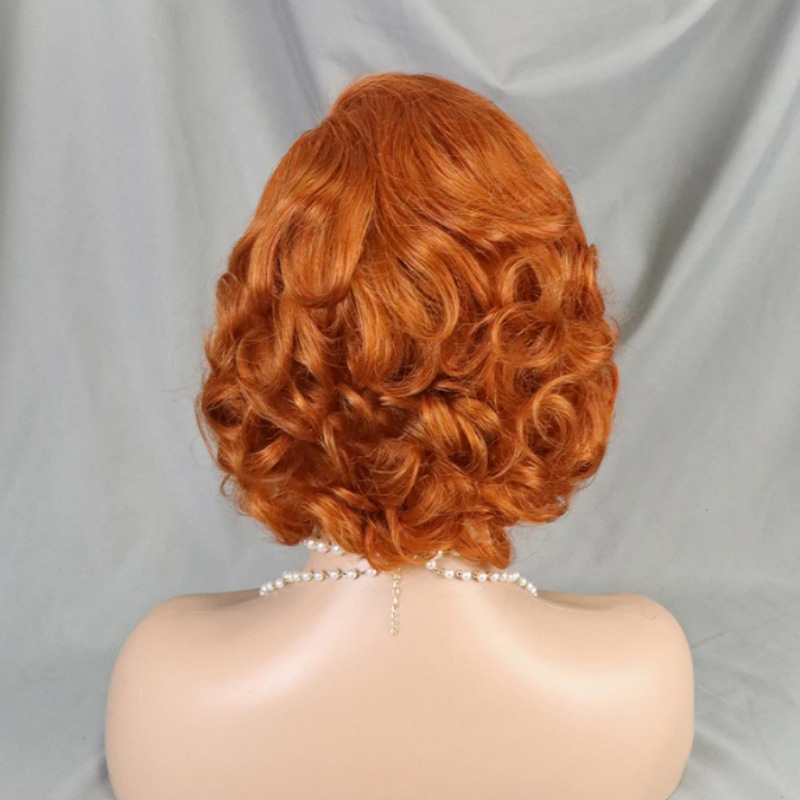250g Weight Full Head Wigs Wig & Hair Extension Type Wigs Wig Accessories Short Curly Hair Wig Hairstyle Real Hair Hair Material Casual, Street Occasion Women's Gender Simple Style Style Women's Simple Style Casual Street Real Hair Short Curly Hair Wigs 19