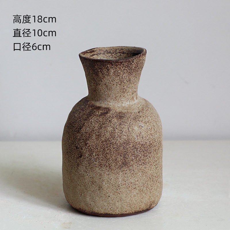Jarrón de Cerámica para Mesa, Porcelana Vidriada con Acabado Mate para Decoración del Hogar