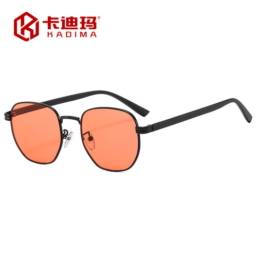 New Korean style metal frame multi-color sunglasses summer anti-UV sunglasses high-end cross-border trendy sunglasses